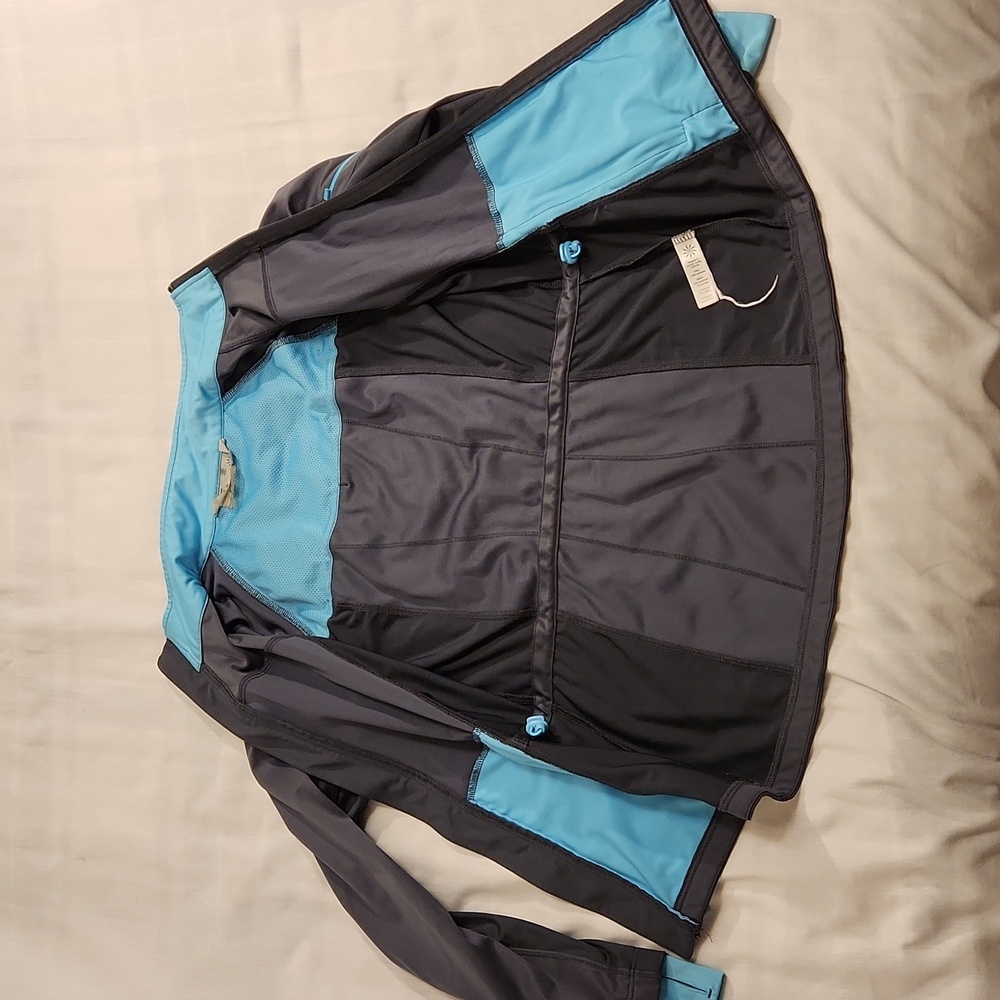 Athleta Salutation women's lightweight running jacket size small gray teal - Picture 9 of 16